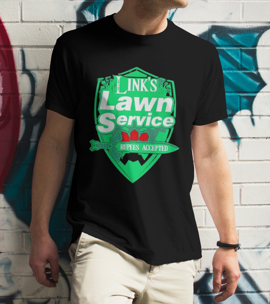 Link's Lawn Service Rupees Accepted The Legend Of Zelda Master Sword T-Shirt