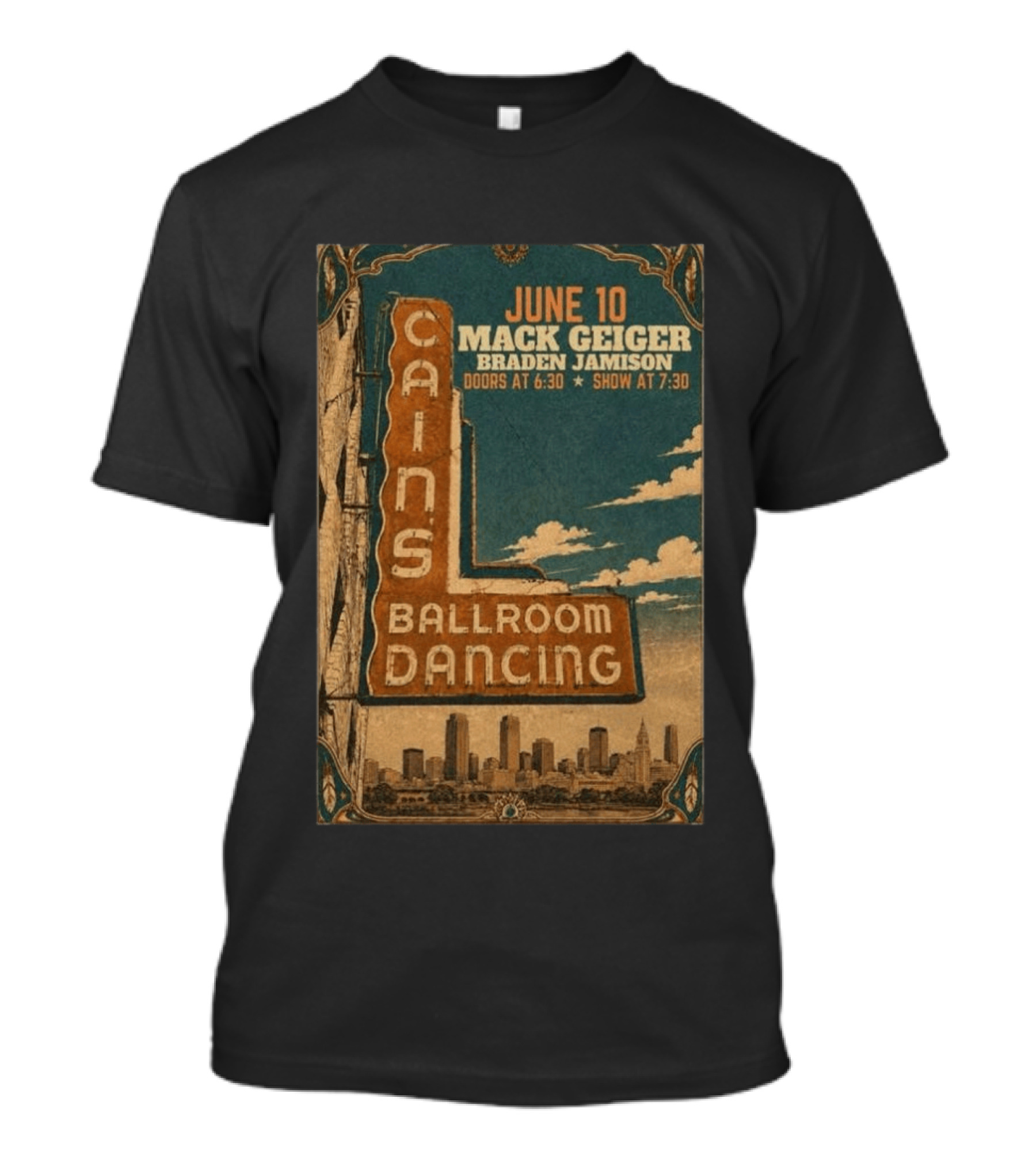 June 10 Mack Geiger Cains Ballroom Dancing Braden Jamison T-Shirt