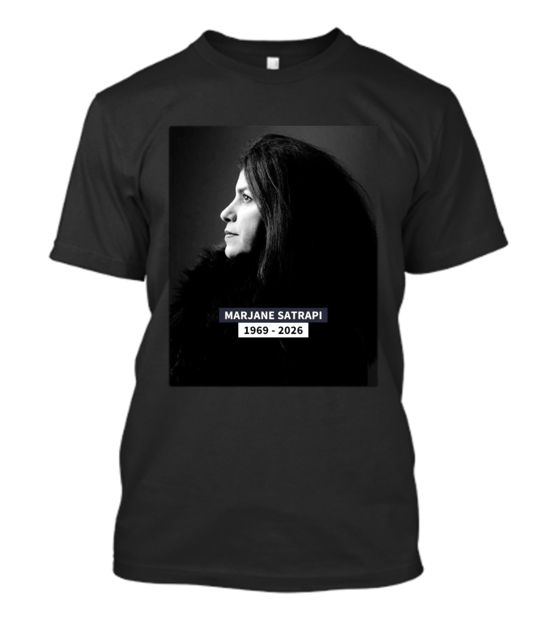 Marjane Satrapi 1969 2026 Impactful Black And White Profile T-Shirt