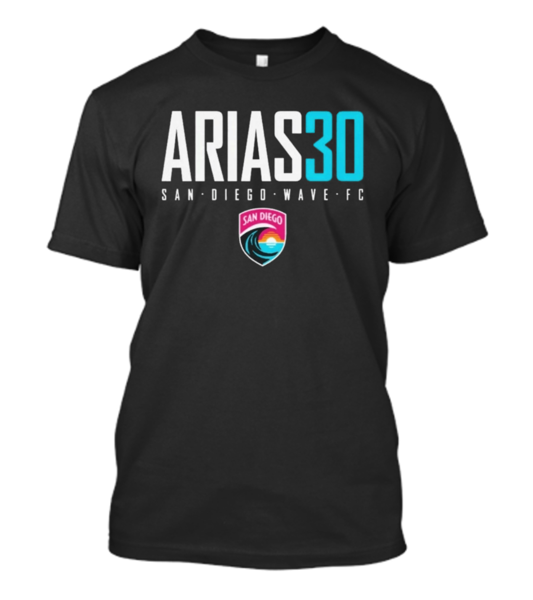 Arias 30 San Diego Wave FC Soccer NWSL Player Team Crest T-Shirt