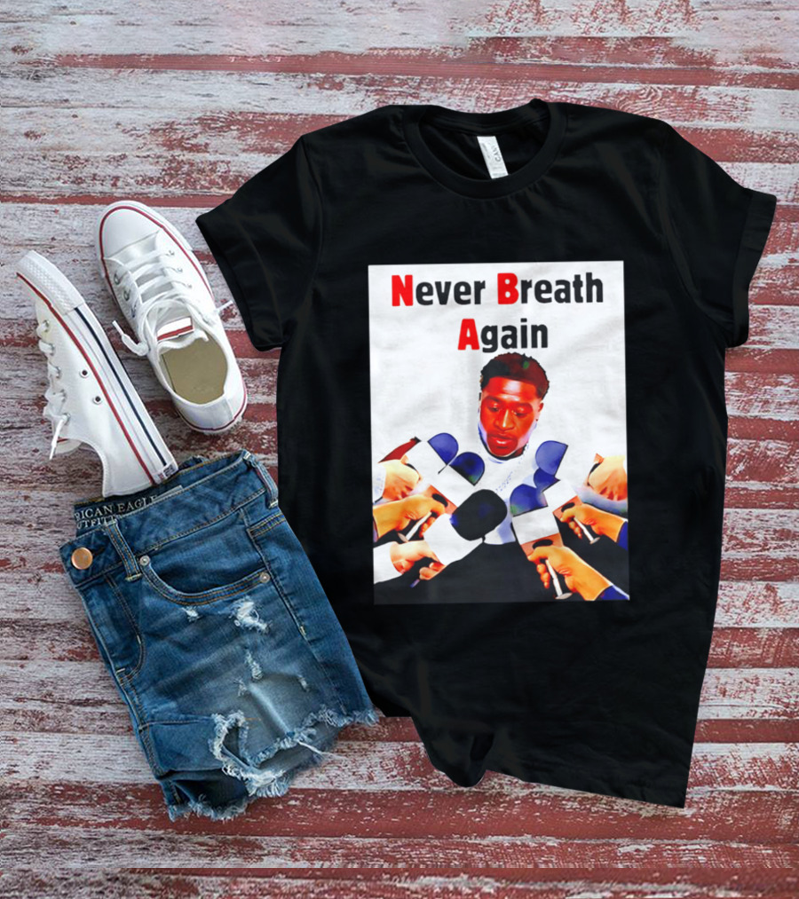 Never Breath Again George Floyd Microphones Press T-Shirt
