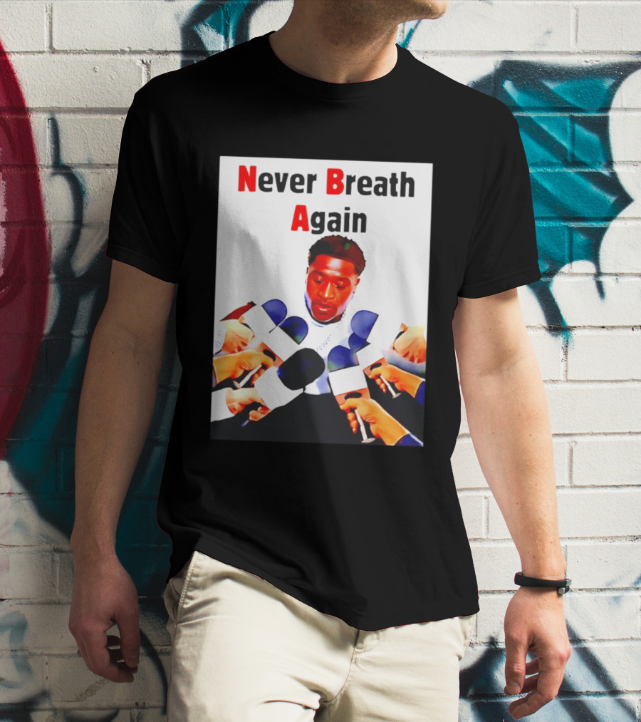 Never Breath Again George Floyd Microphones Press T-Shirt