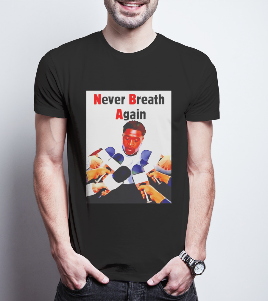 Never Breath Again George Floyd Microphones Press T-Shirt