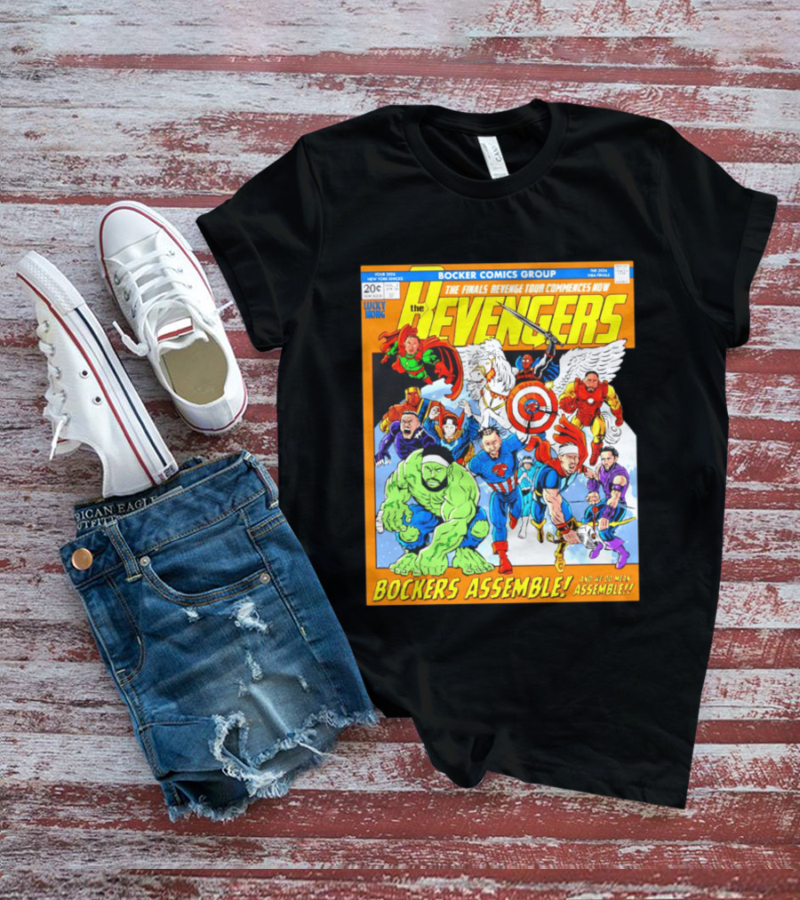 New York Knicks Bocker Comics Finals Revenge Tour Bockers Assemble T-Shirt