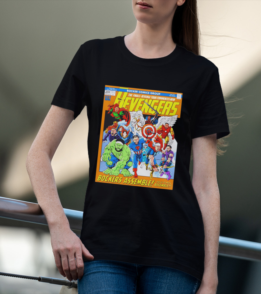 New York Knicks Bocker Comics Finals Revenge Tour Bockers Assemble T-Shirt