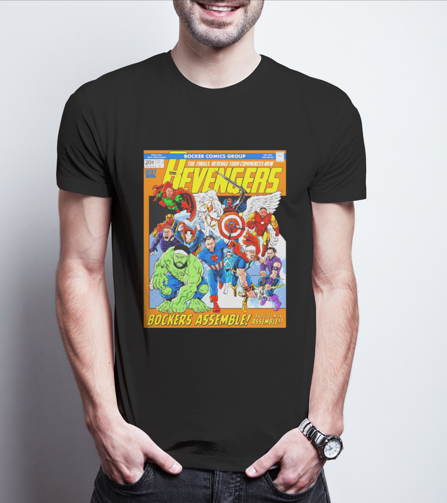 New York Knicks Bocker Comics Finals Revenge Tour Bockers Assemble T-Shirt