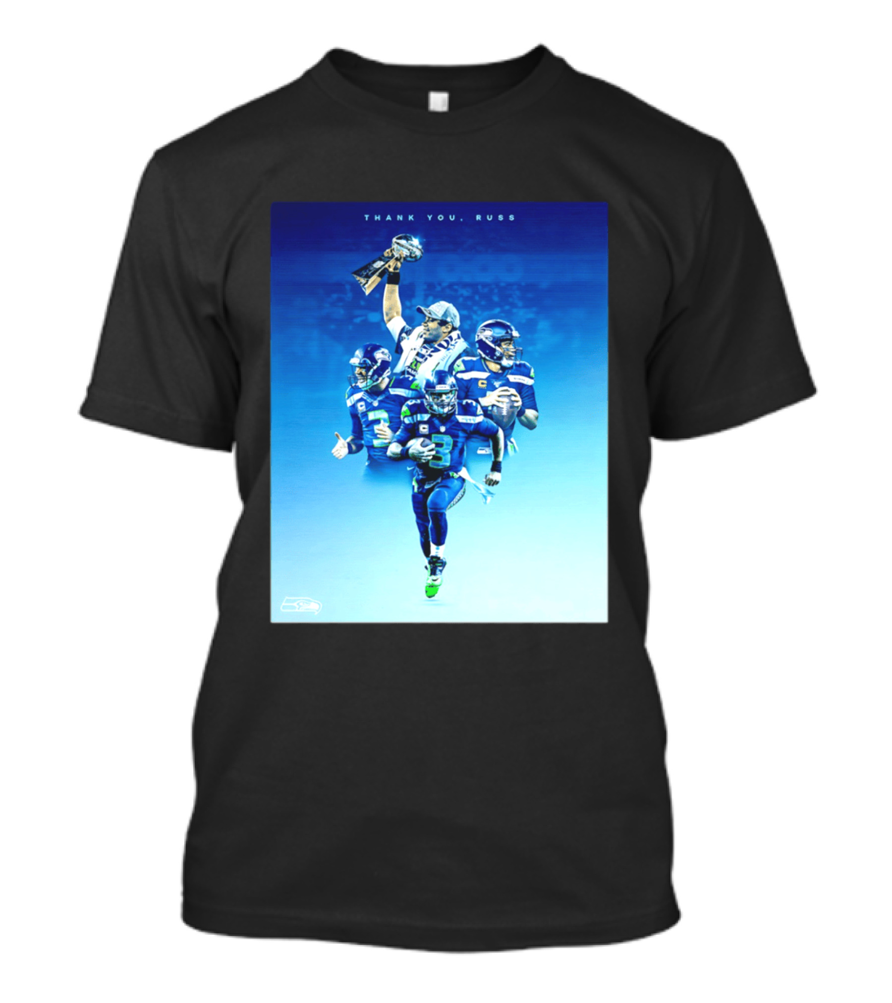 Thank You Russ Seattle Seahawks Russell Wilson Super Bowl 3 T-Shirt