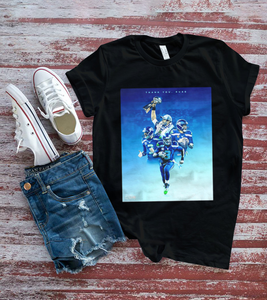 Thank You Russ Seattle Seahawks Russell Wilson Super Bowl 3 T-Shirt
