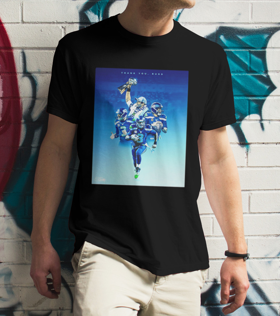 Thank You Russ Seattle Seahawks Russell Wilson Super Bowl 3 T-Shirt