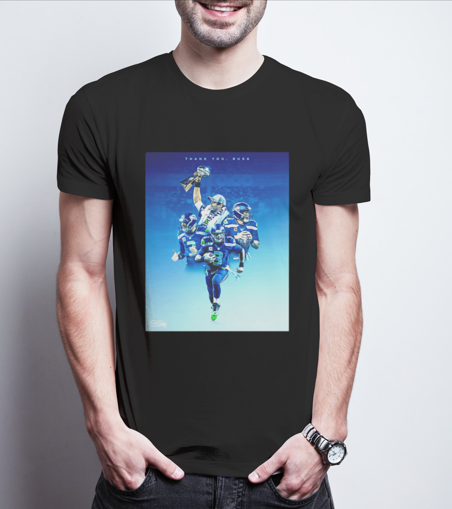 Thank You Russ Seattle Seahawks Russell Wilson Super Bowl 3 T-Shirt