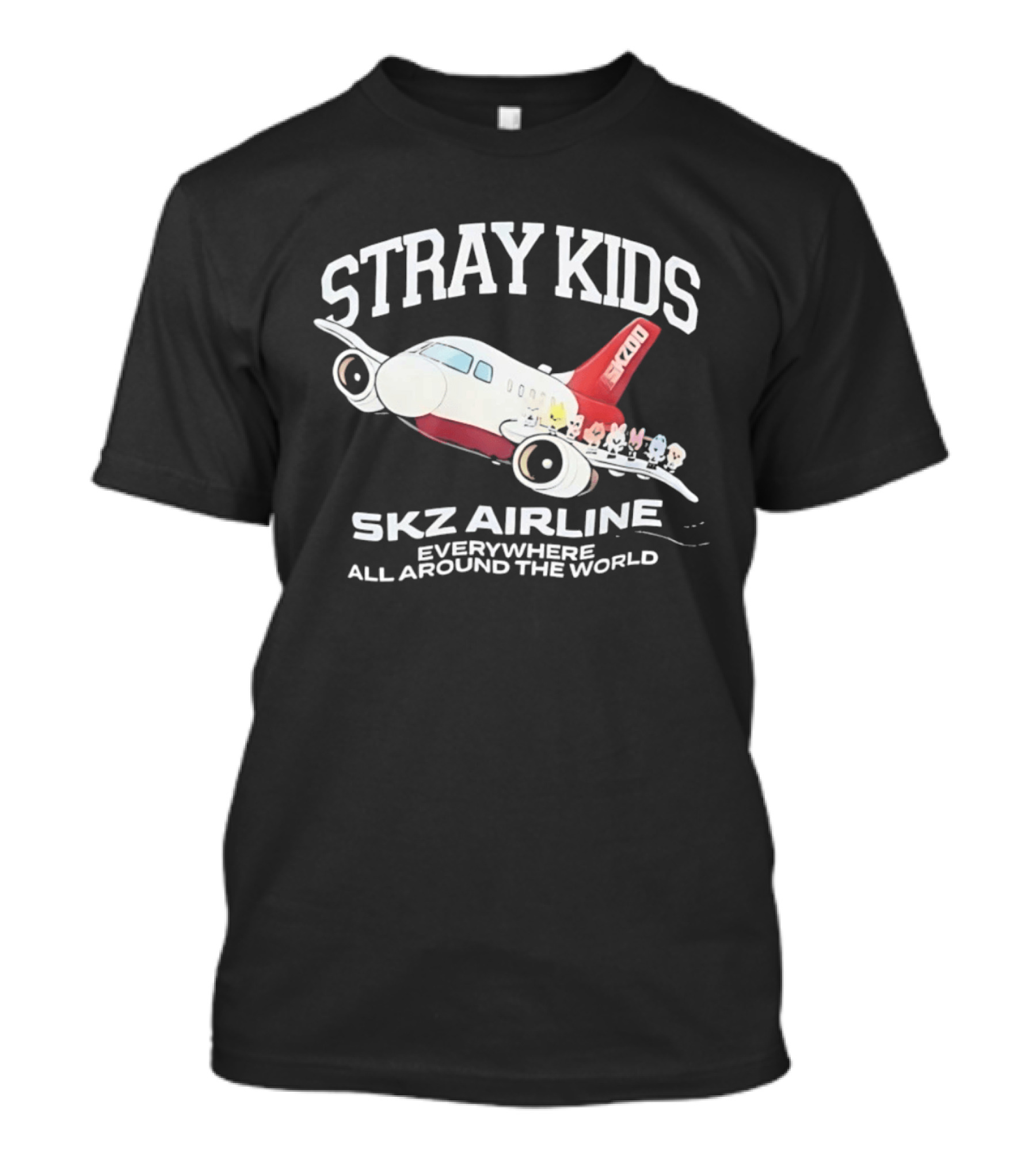 Stray Kids SKZ Airline Everywhere All Around The World T-Shirt
