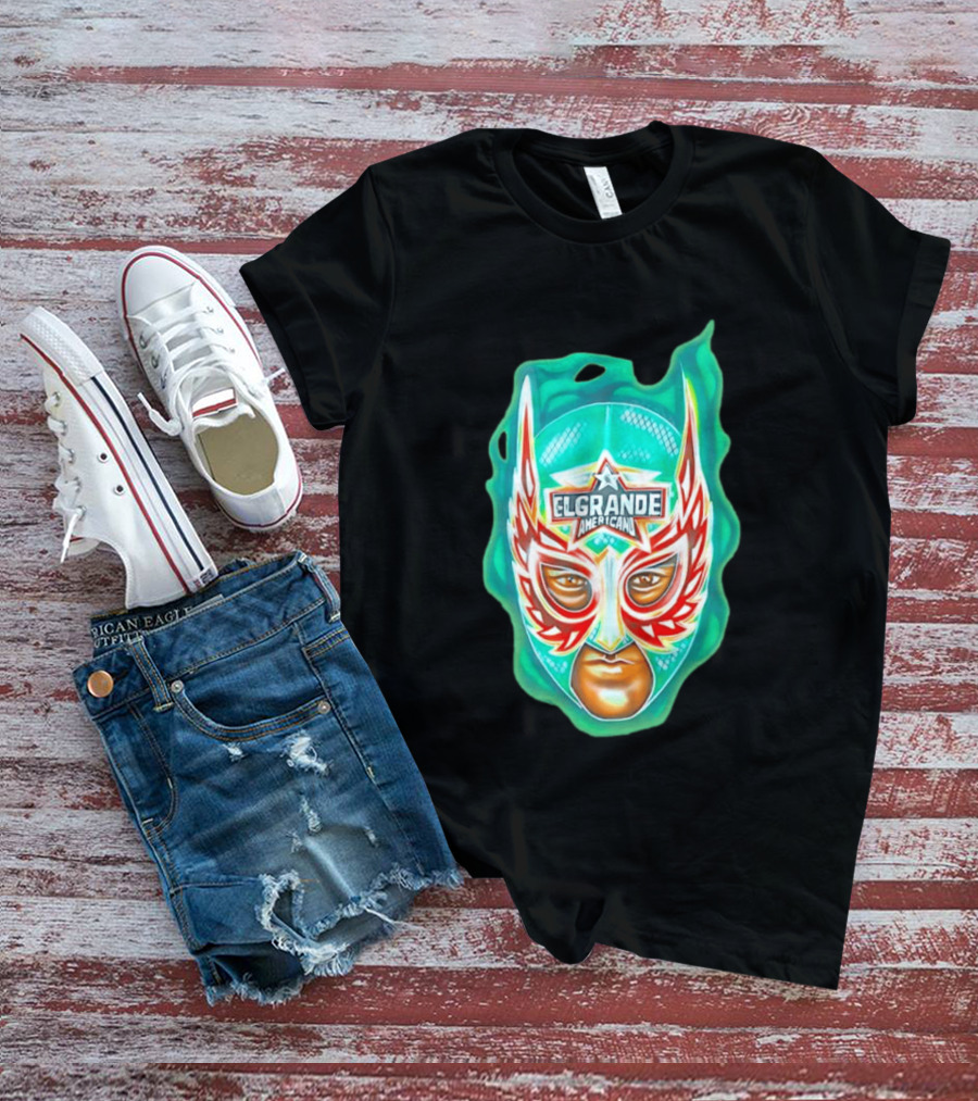 El Grande Americano Luchador Mask Art Bright T-Shirt