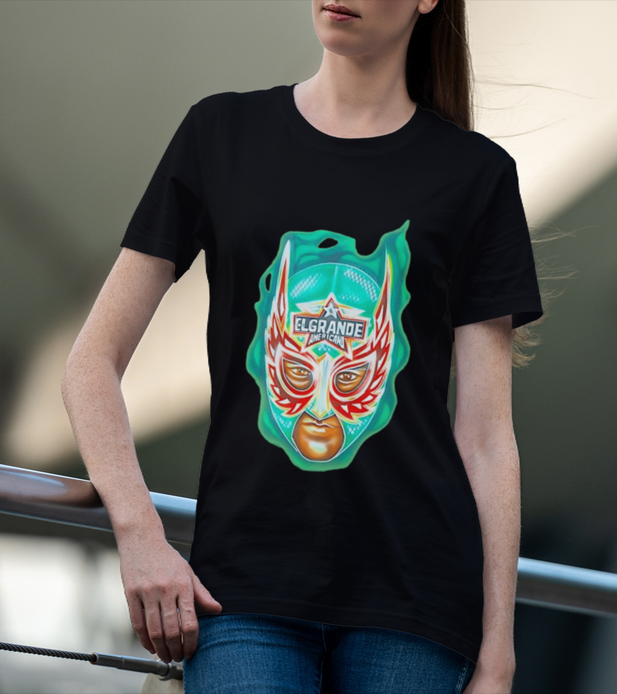 El Grande Americano Luchador Mask Art Bright T-Shirt