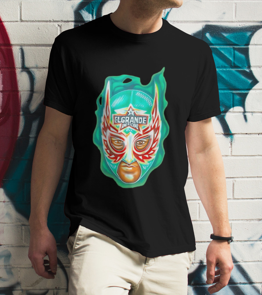 El Grande Americano Luchador Mask Art Bright T-Shirt
