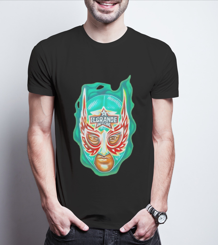 El Grande Americano Luchador Mask Art Bright T-Shirt