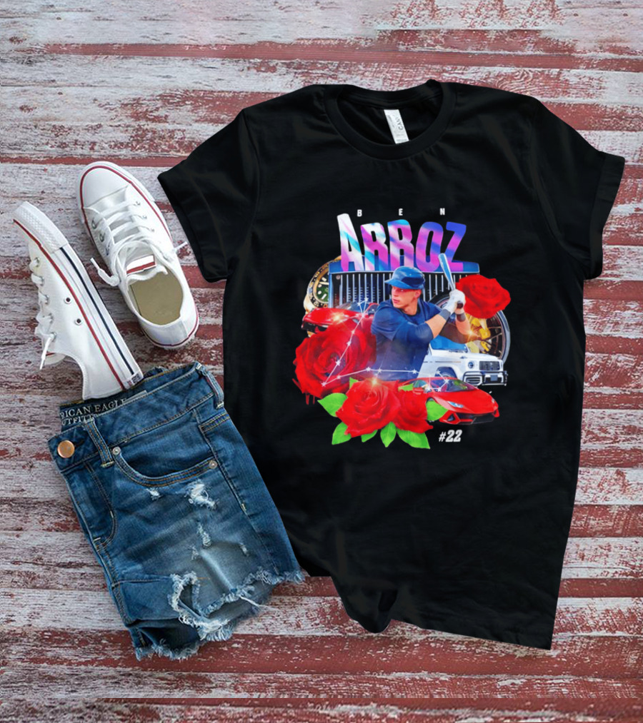Ben Arroz Baseball Player Luxury Cars Roses #22 T-Shirt