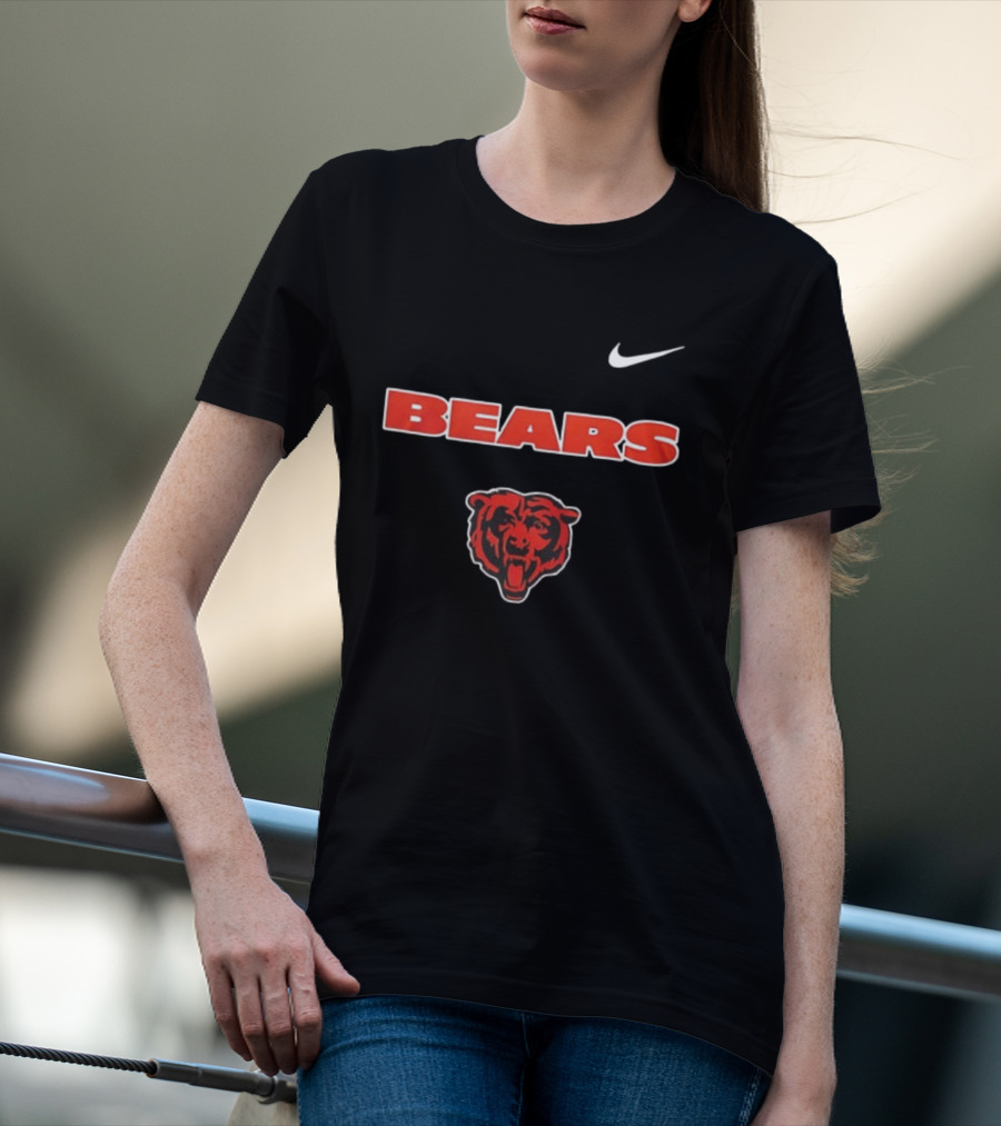 Nike Bears Chicago Mechanic Blue Collar Skeleton American Proud T-Shirt