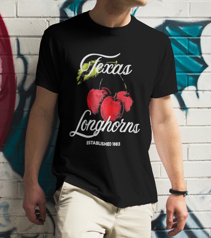 Texas Longhorns Cherry Established 1883 Montauk T-Shirt