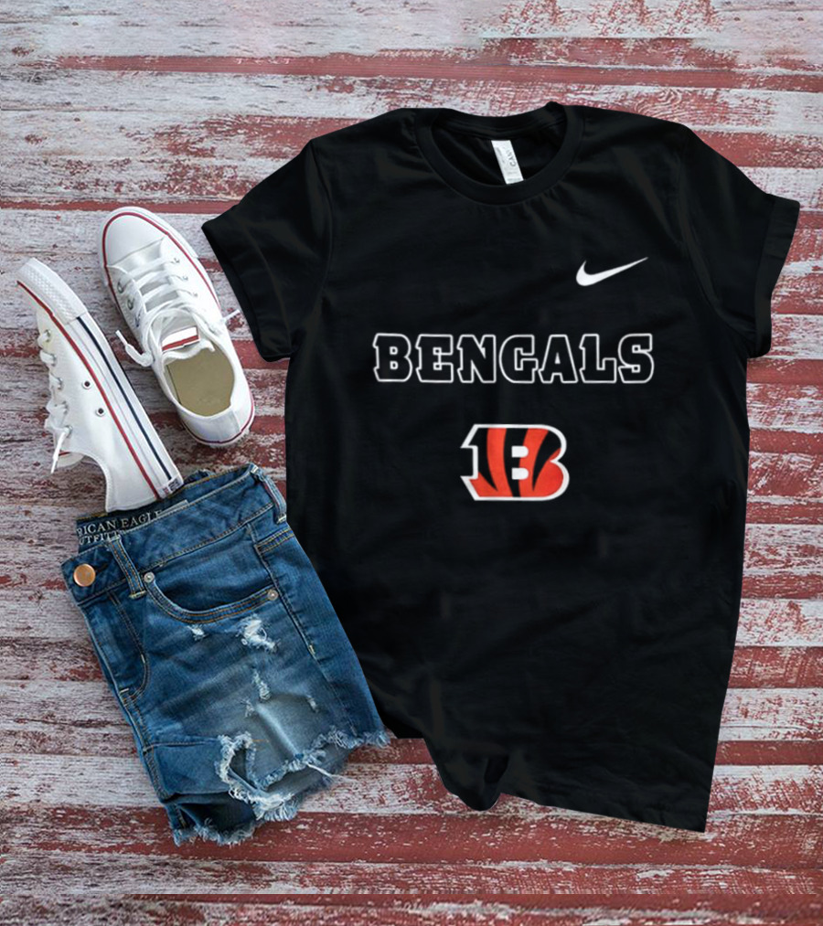 Bengals Skeleton Blue Colla American Proud Mechanic Cincinnati B Nike B T-Shirt