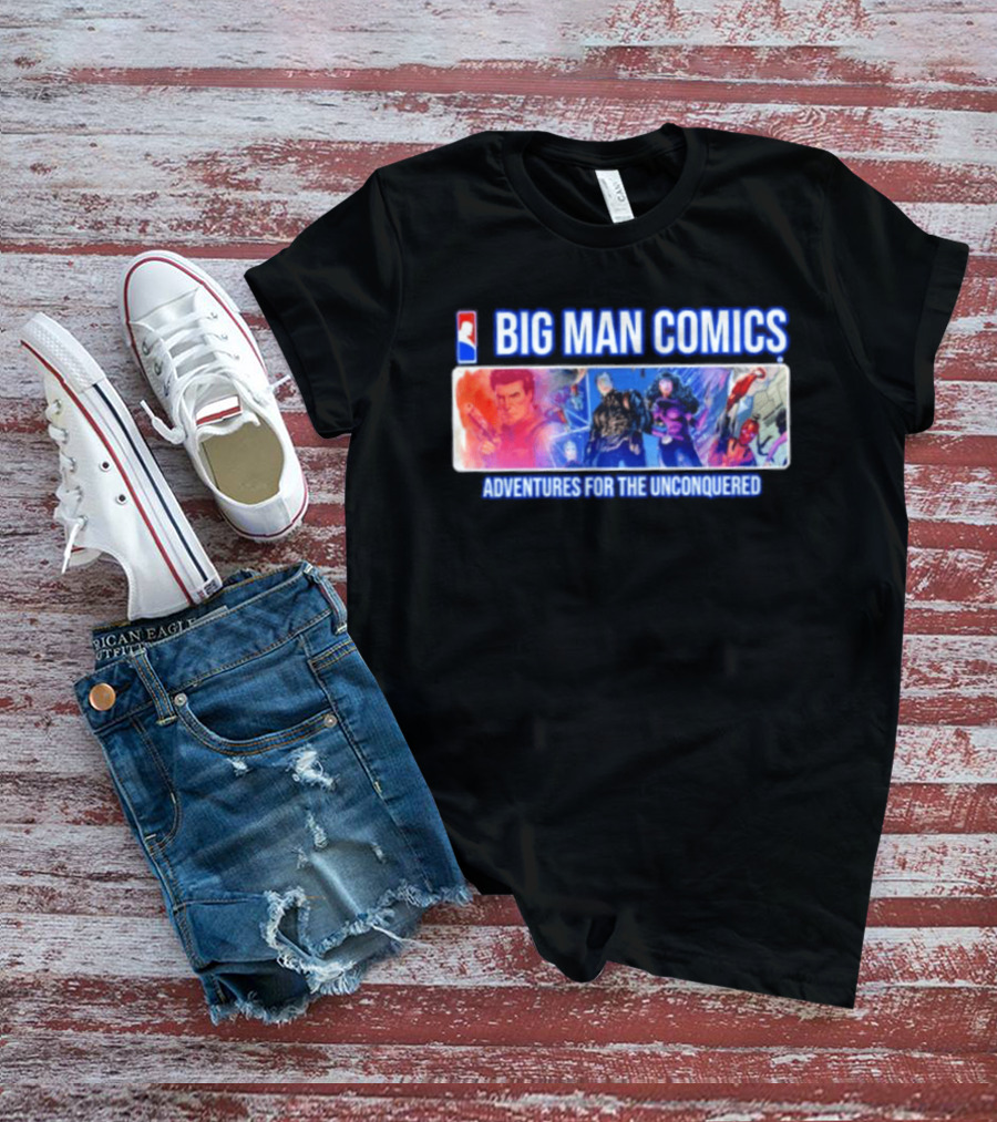 Big Man Comics Adventures For The Unconquered Dean Cain Action Heroes T-Shirt