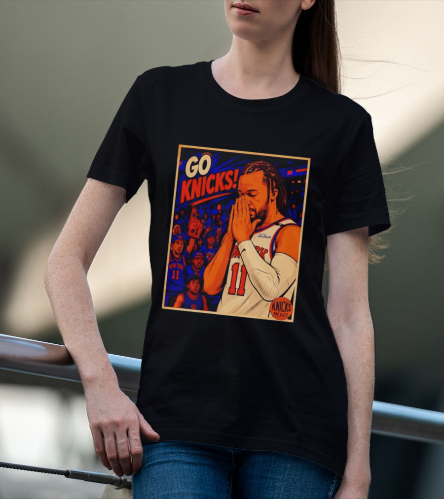 GO KNICKS Jalen Brunson New York Knicks 11 Mexico T-Shirt