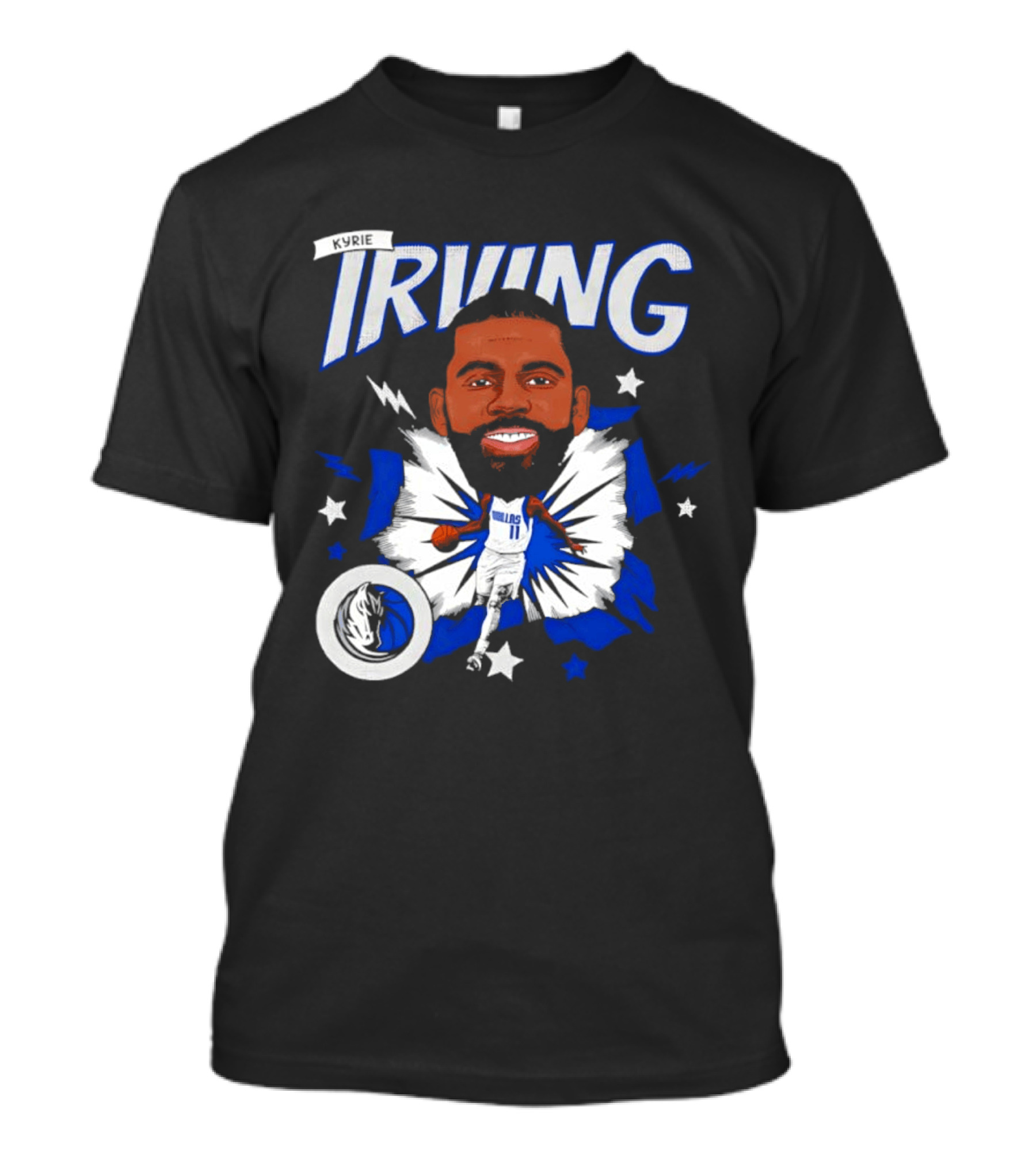 Kyrie Irving Dallas Mavericks NBA Number 11 Player Starburst T-Shirt