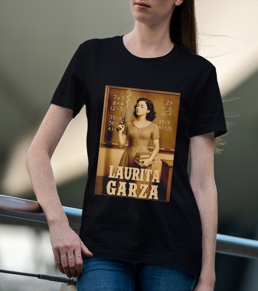 Laurita Garza Vintage Western Classroom Scene T-Shirt