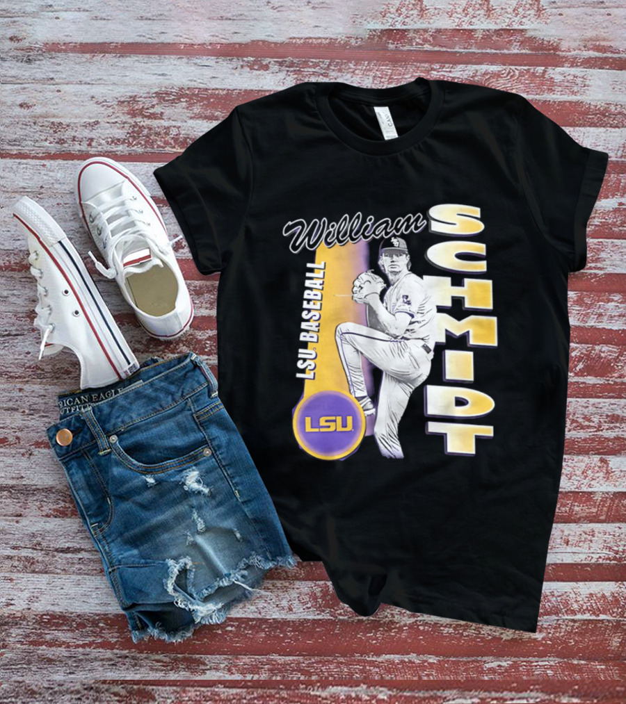 LSU Baseball William Schmidt Pitching Pose T-Shirt