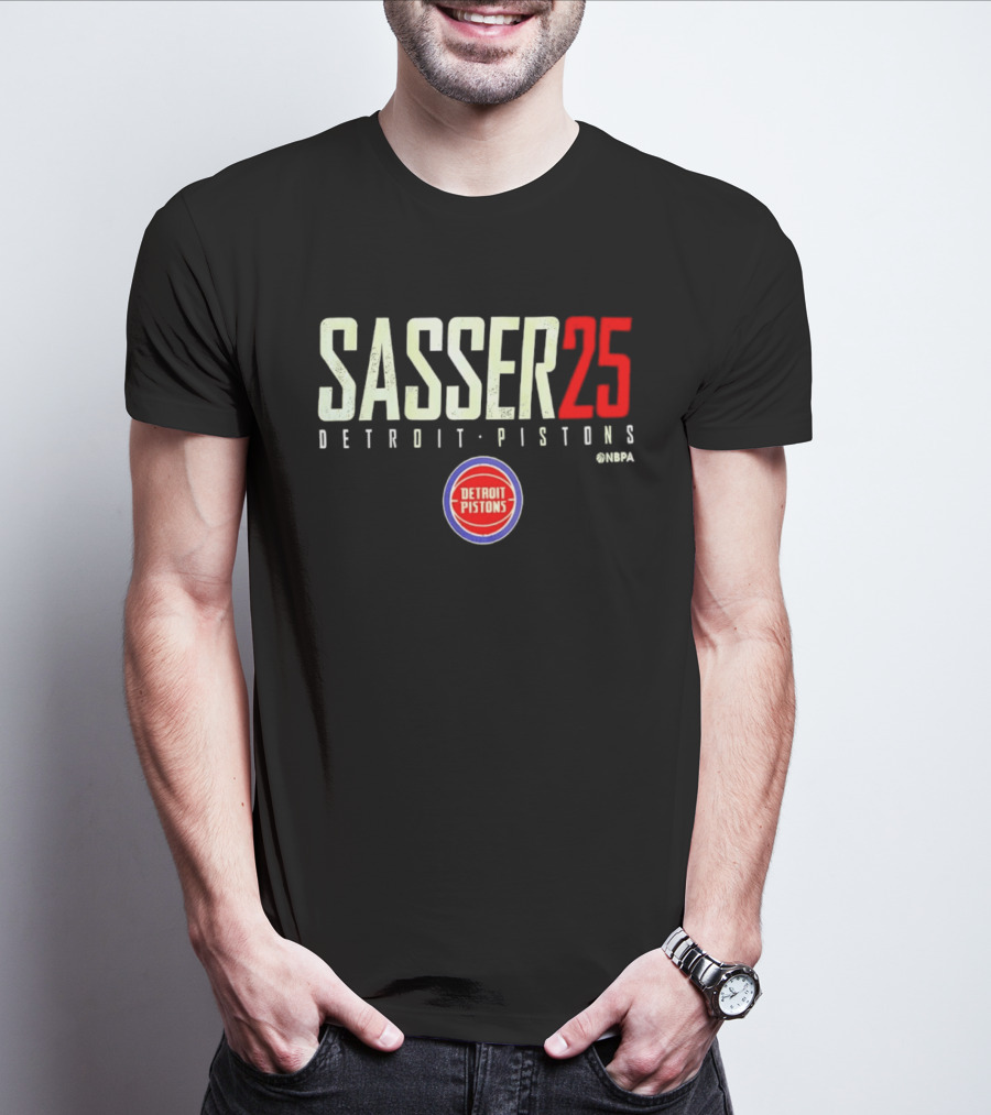 Sasser 25 Detroit Pistons NBA Basketball Marcus Sasser T-Shirt