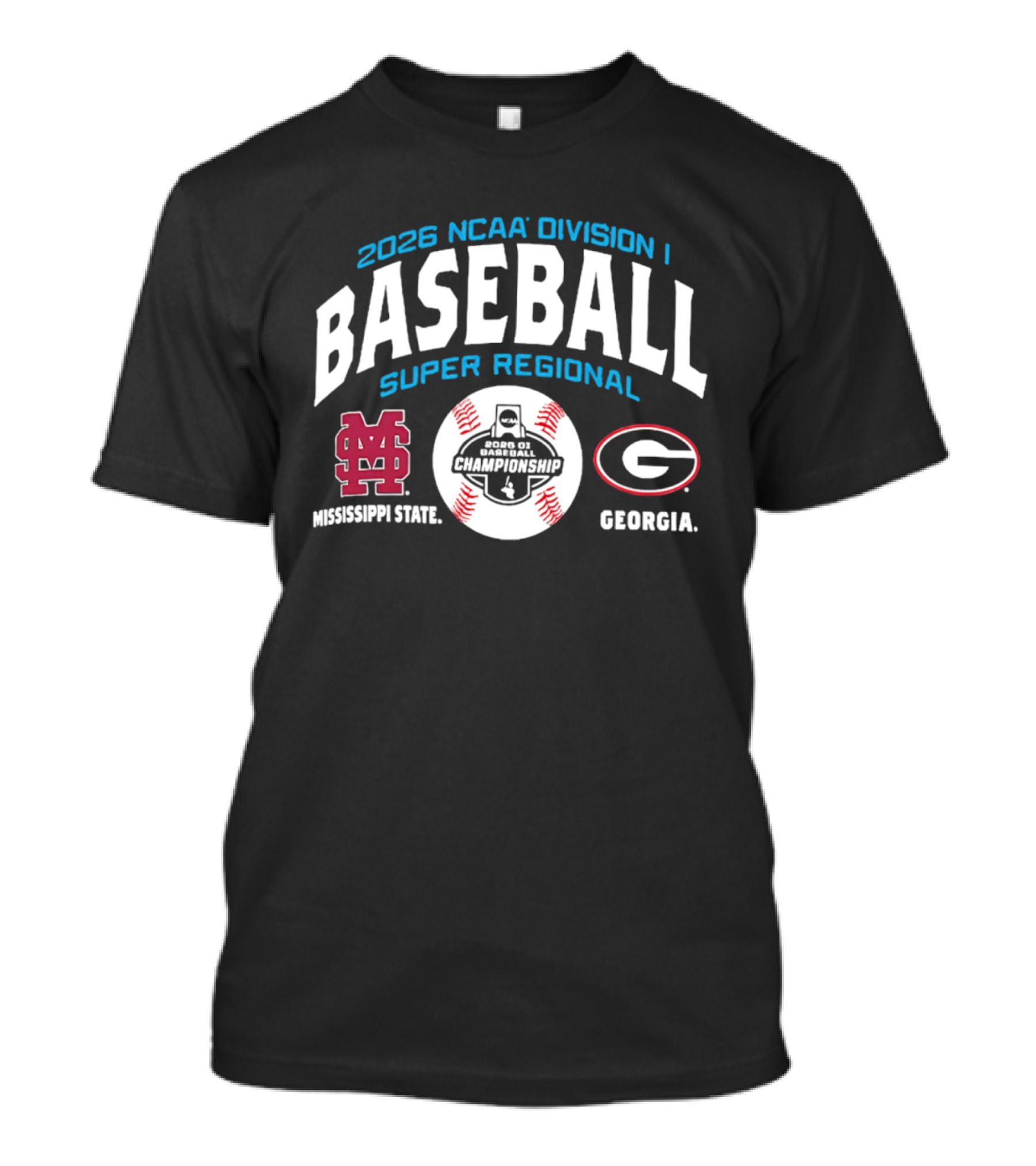 2026 NCAA Division I Baseball Super Regional Mississippi State Vs Georgia T-Shirt