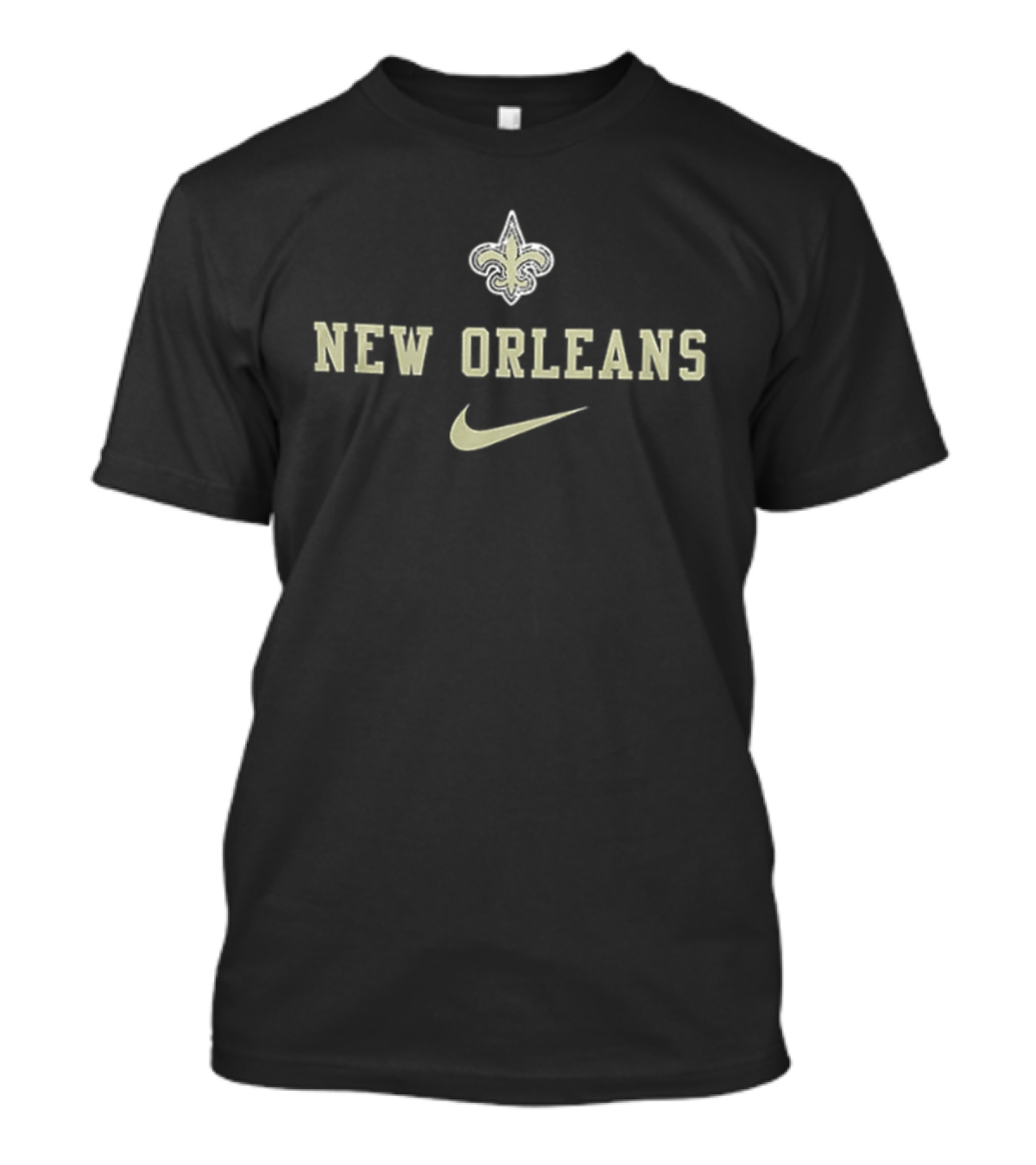 New Orleans Saints Jesus In My Heart Diamond Tears Fleur De Lis Nike T-Shirt