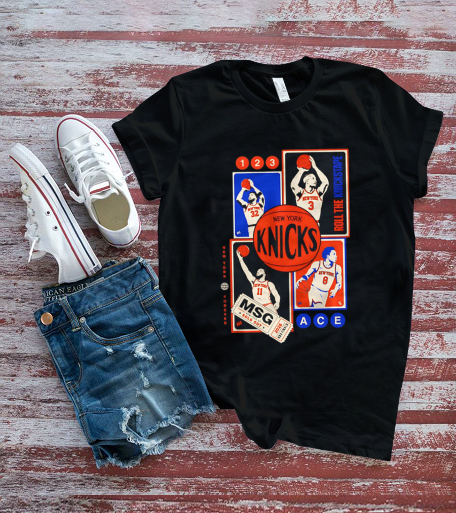 New York Knicks Roll The Knickstape MSG Ace 123 T-Shirt