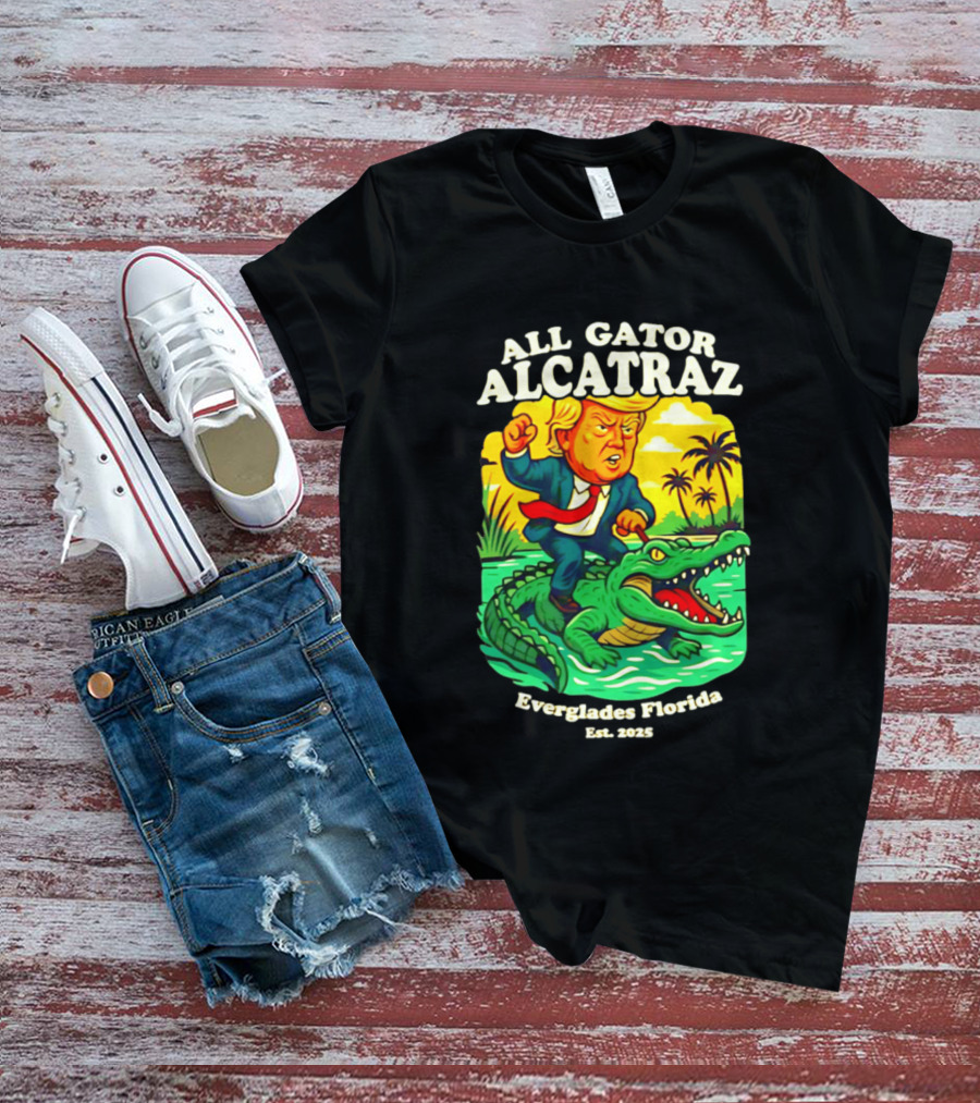 All Gator Alcatraz Everglades Florida Est 2025 T-Shirt