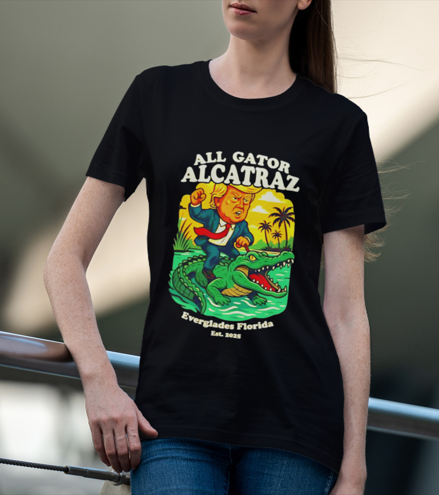 All Gator Alcatraz Everglades Florida Est 2025 T-Shirt