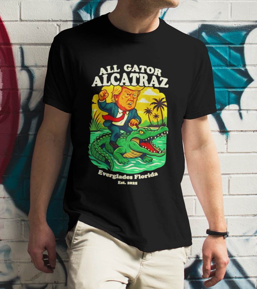 All Gator Alcatraz Everglades Florida Est 2025 T-Shirt