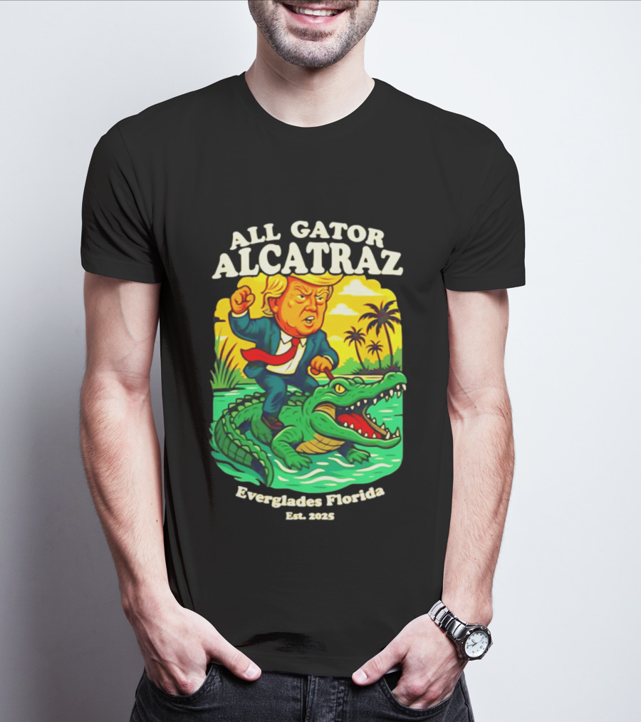All Gator Alcatraz Everglades Florida Est 2025 T-Shirt