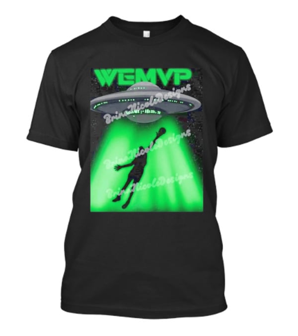 WEMVP Victor Wembanyama UFO Alien Abduction Basketball Player T-Shirt