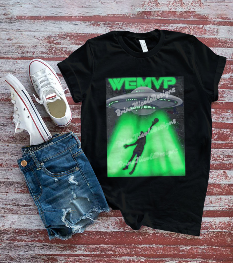 WEMVP Victor Wembanyama UFO Alien Abduction Basketball Player T-Shirt