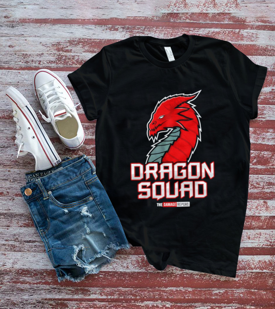 Dragon Squad The Damage Report Red Dragon Head T-Shirt