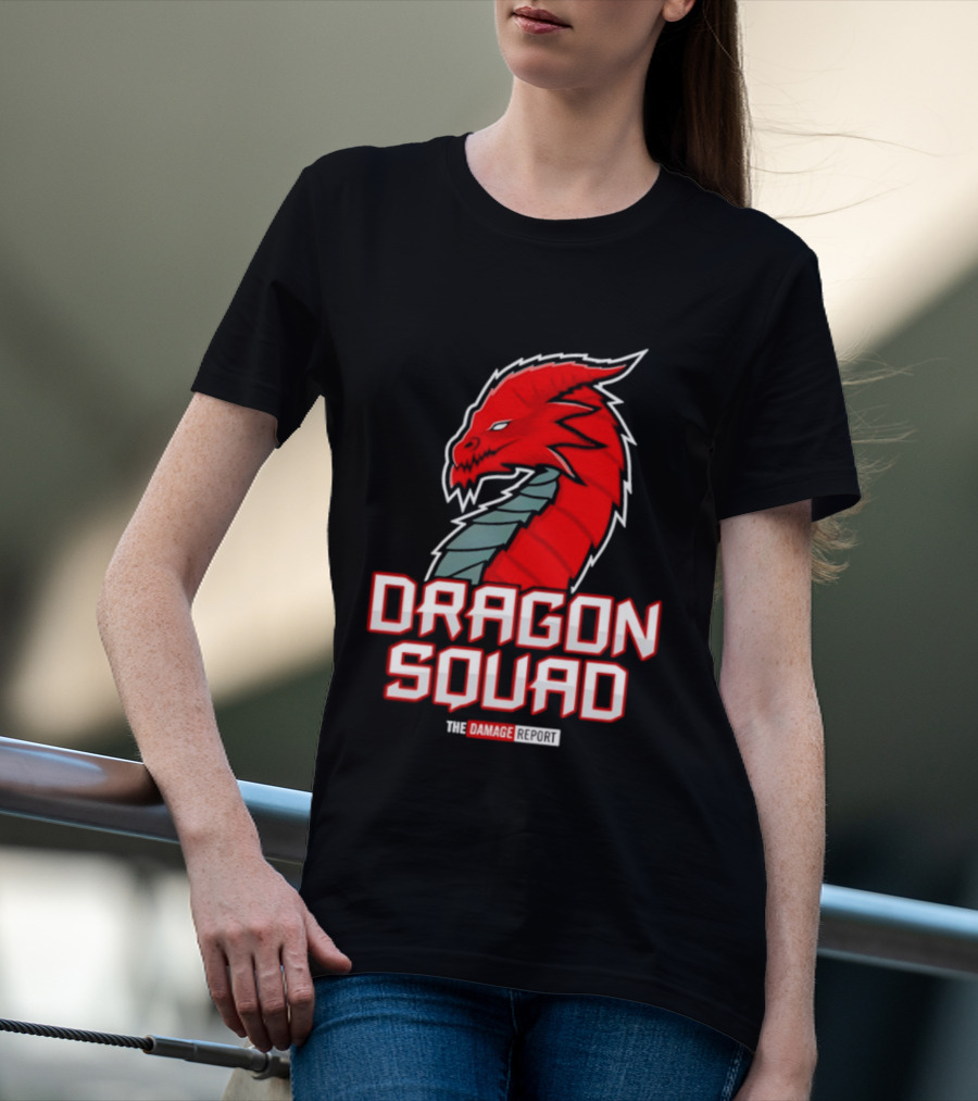 Dragon Squad The Damage Report Red Dragon Head T-Shirt
