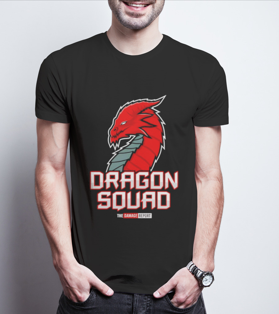 Dragon Squad The Damage Report Red Dragon Head T-Shirt