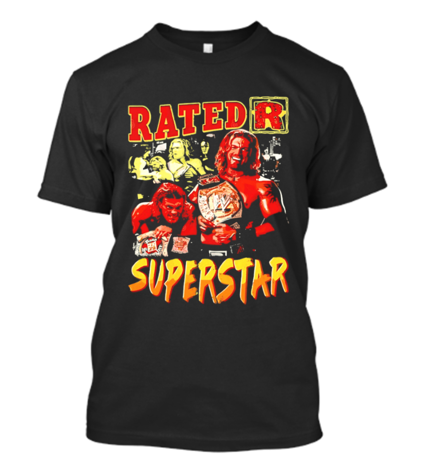 Rated R Superstar WWE Champion Edge Title Belt Wrestler T-Shirt
