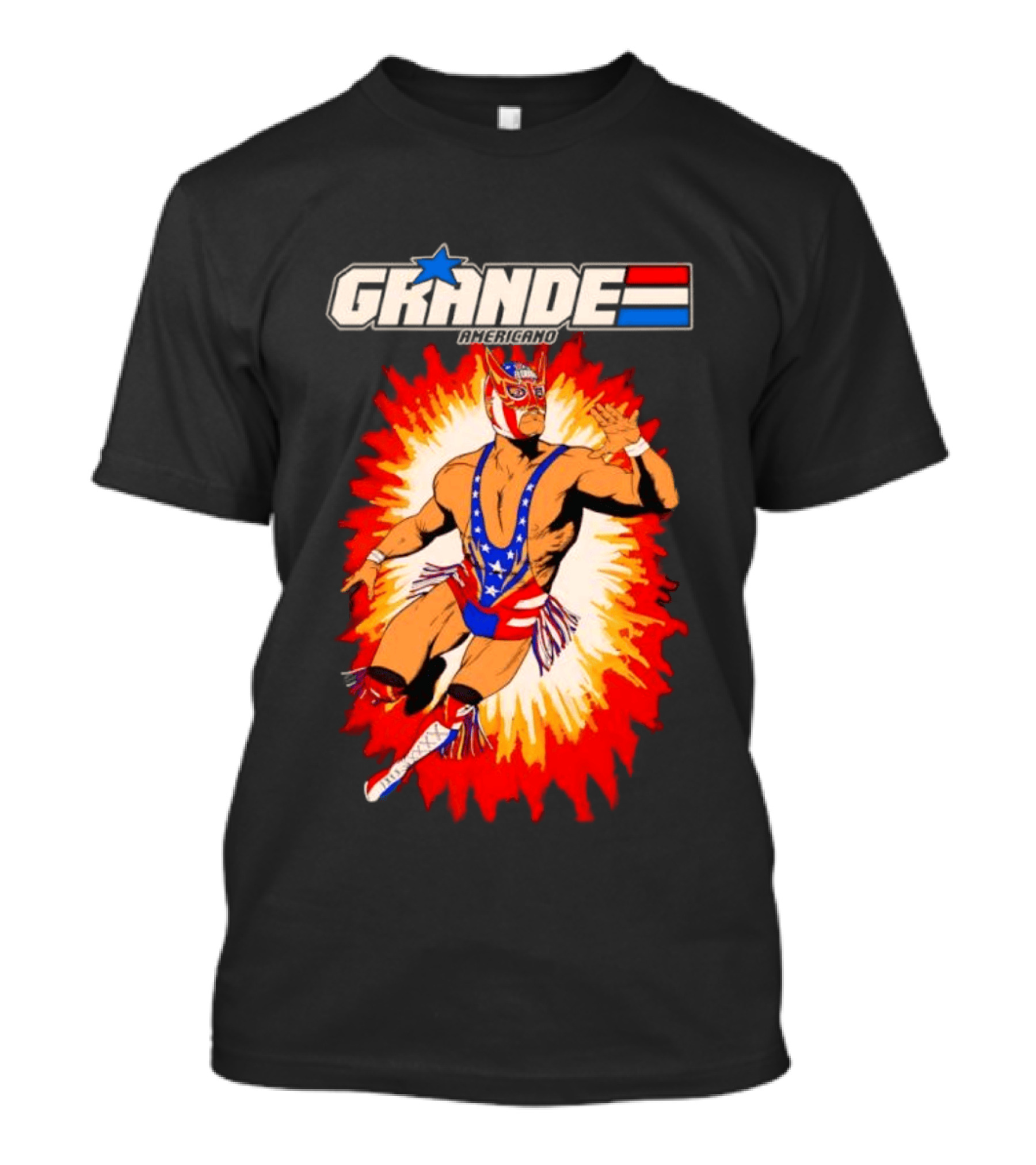 Grande Americano Luchador Wrestling Starburst T-Shirt