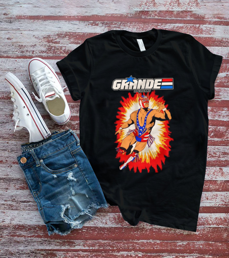 Grande Americano Luchador Wrestling Starburst T-Shirt