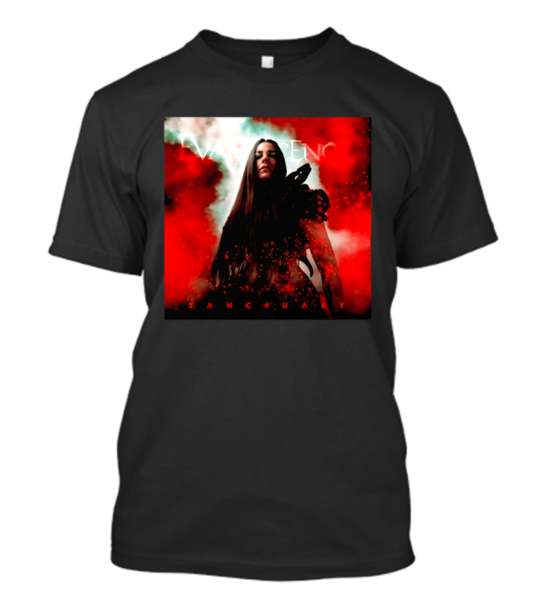 Evanescence Sanctuary Red Atmospheric Album Cover T-Shirt