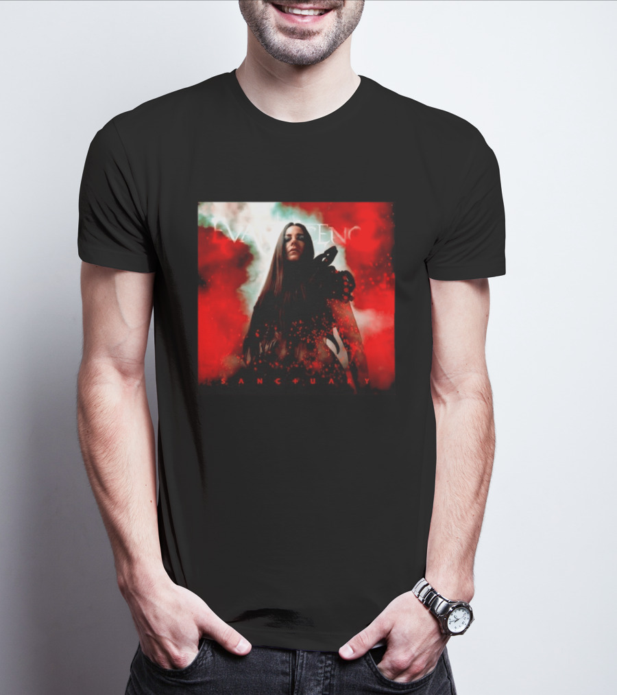 Evanescence Sanctuary Red Atmospheric Album Cover T-Shirt