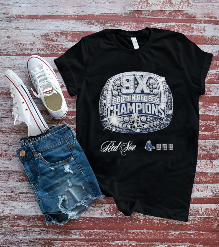 Boston Red Sox 9X Champions Ring T-Shirt