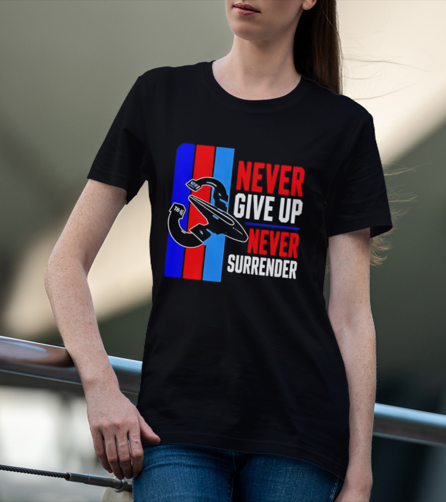 Galaxy Quest Never Give Up Never Surrender NSEA Protector Starship T-Shirt