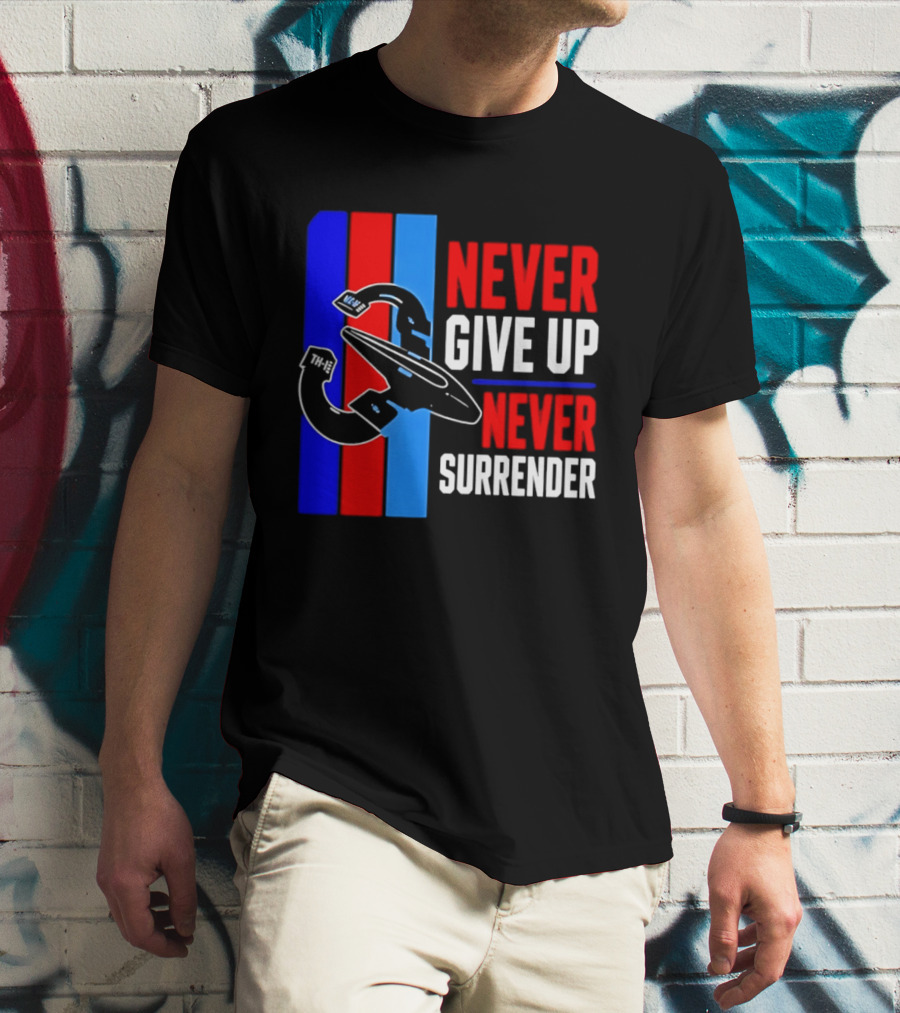 Galaxy Quest Never Give Up Never Surrender NSEA Protector Starship T-Shirt