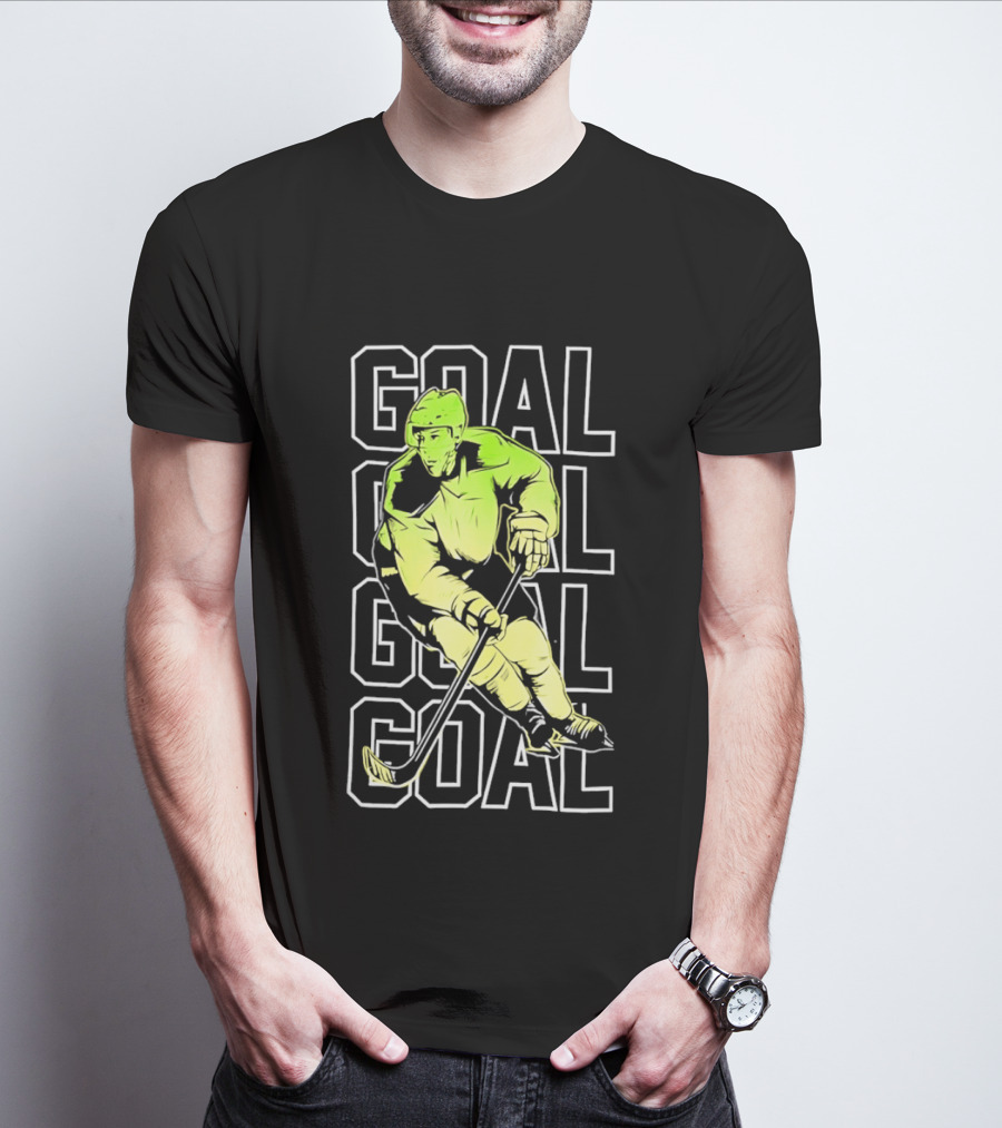 Goal Classic Black Hockey Player Energy T-Shirt